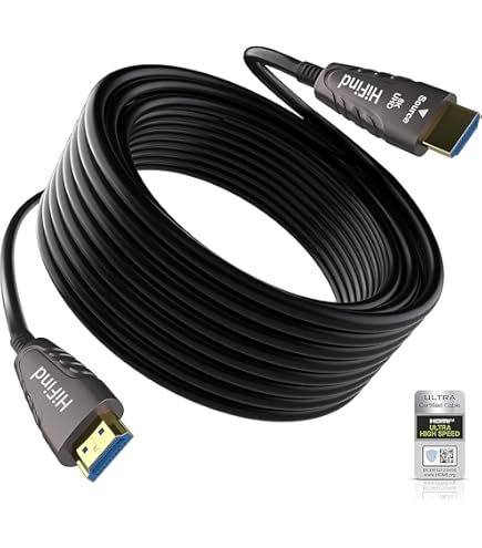 HDMIケーブル 8K 光ファイバー 10m 高速 光ファイバーHDMIケーブル Amazon | 【Ultra High Speed HDMI 認証取得】Cable Matters 8K
